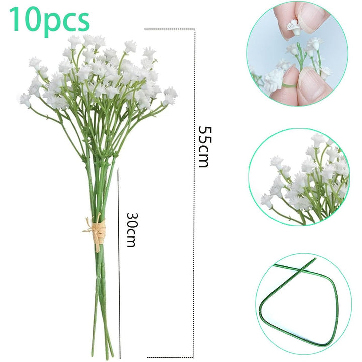 10 Bundles White Artificial Baby's Breath Flowers, 21.7-Inch Stems - Just Closeouts Canada Inc.