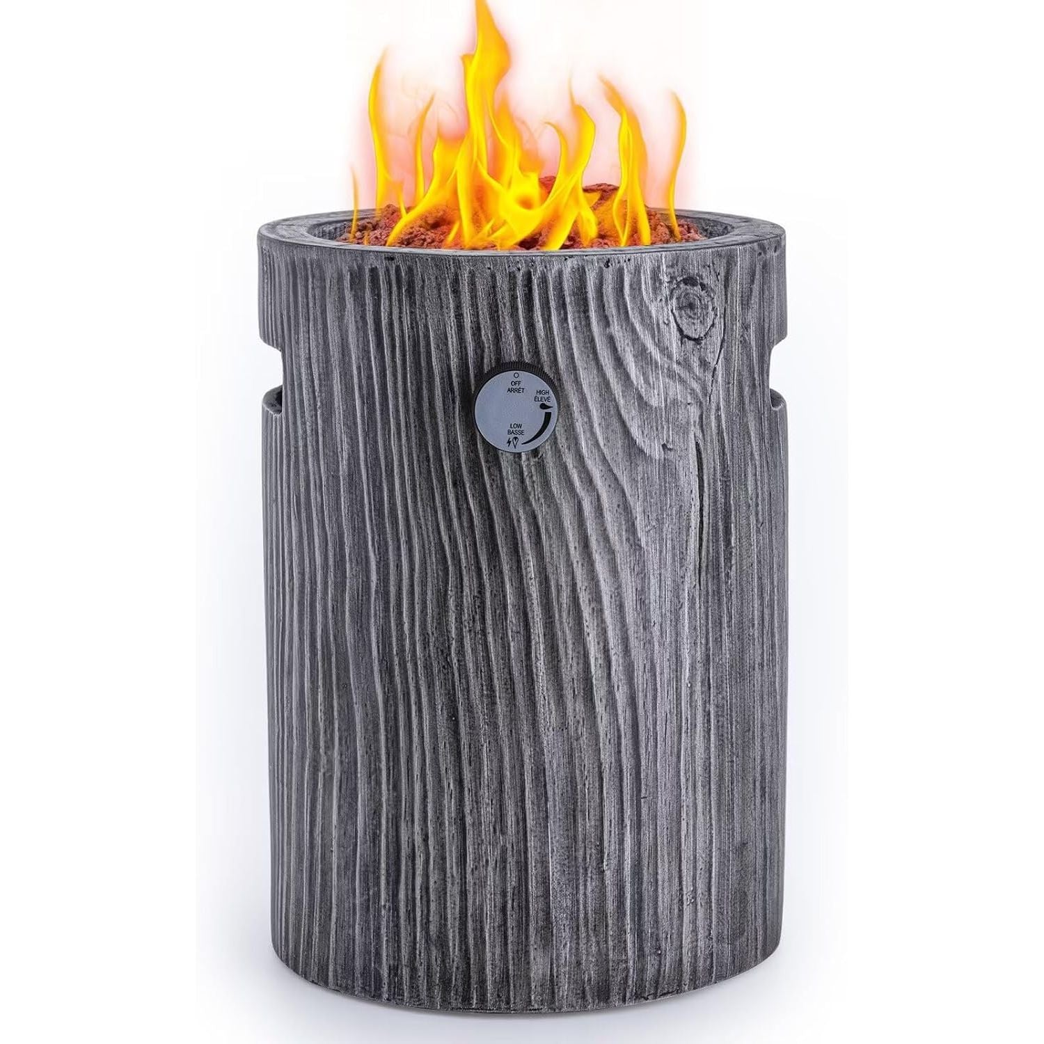 10 Inch Propane Fire Pit Round Base, 10,000 BTU Outdoor Propane Fire P ...