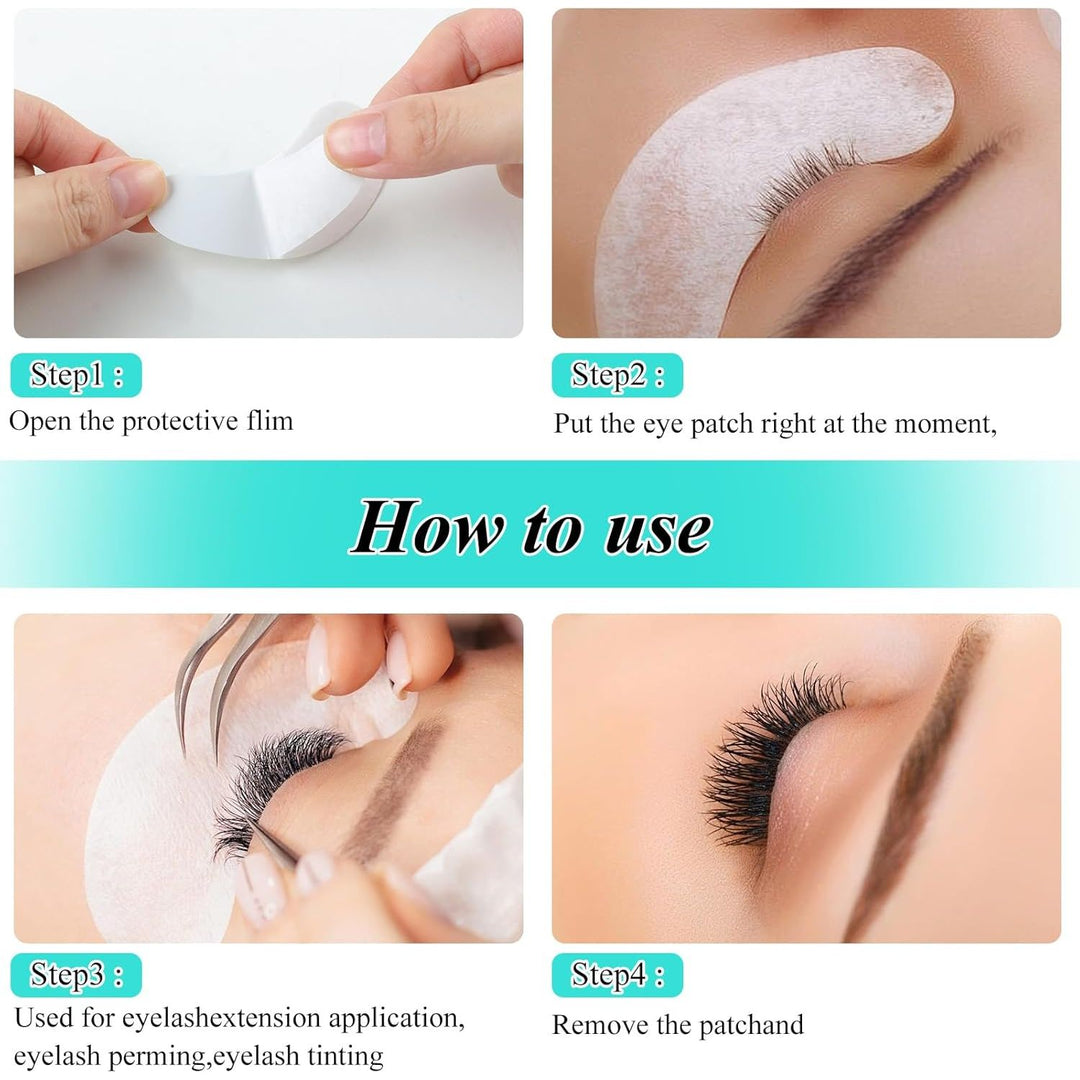 100 Pairs Eyelash Extension Eye Pads Lint Free Hydrogel Eye Patches Professional Under Eye Gel Pads for Lash Extensions Supplies (100 Pairs) - Just Closeouts Canada Inc.
