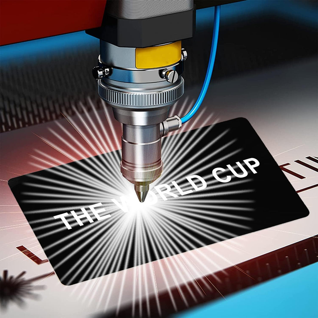 100 Pcs Blank Metal Business Cards, 0.2mm Aluminum Laser Engraved Black Name Card, Metallic Office Name Cards DIY Gift, VIP Cards DIY (86 x 54 mm) - Just Closeouts Canada Inc.