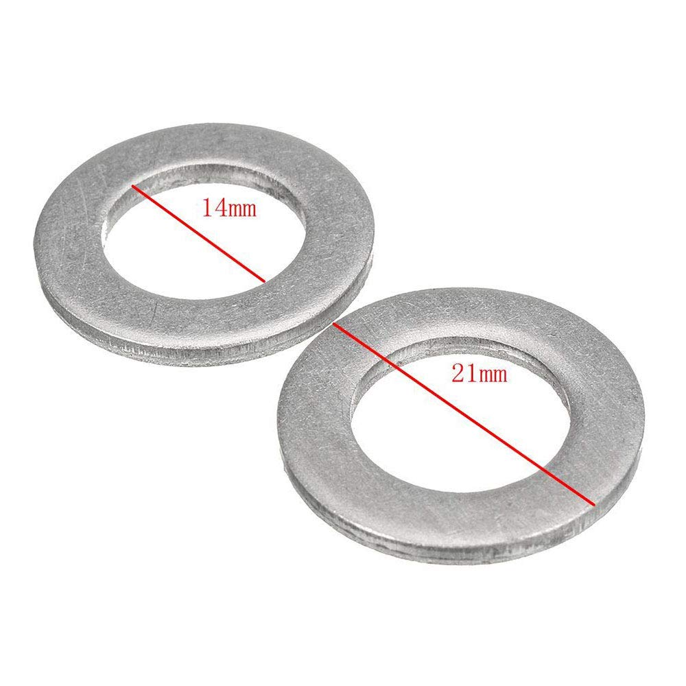 100 PCS Oil Drain Plug Gasket Washers Seals Rings 94109-14000 for Honda Civic Ridgeline Odyssey CRV CR-V Oil Crush Washers - Just Closeouts Canada Inc.X002J8Q641