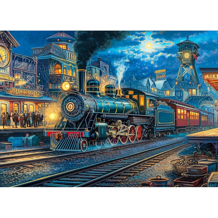1000-Piece Train Departure Jigsaw Puzzle for Adults - Just Closeouts Canada Inc.X004EPPU7B