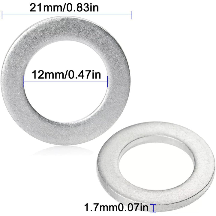 100PCS Oil Crush Washers Drain Plug Gaskets Washers Seals Rings 90430-12031 for Toyota Lexus Scion - Just Closeouts Canada Inc.X002XKLJWJ