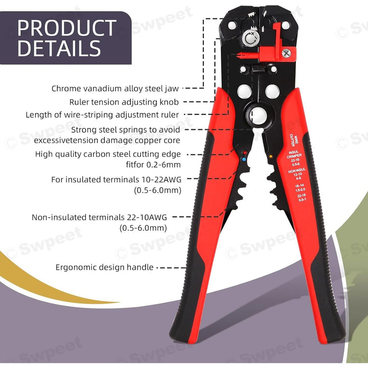 103-Piece Wire Stripper, Crimper and Terminal Connector Kit - Just Closeouts Canada Inc.X003VWZODD