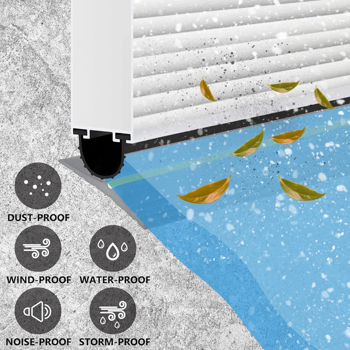 10FT Garage Door Bottom Threshold Seal Strip with 300ml Black Adhesive/Sealant, Universal Rubber DIY Bottom Floor Threshold Seal, Weatherproofing Weather Stripping Replacement (3.05M, Grey) - Just Closeouts Canada Inc.