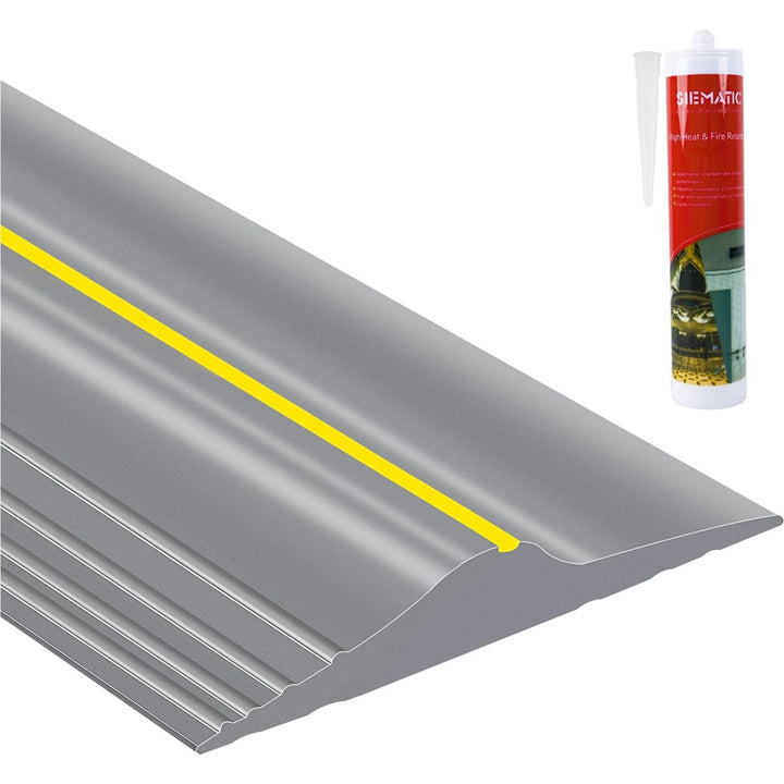 10Ft/3M Universal Garage Door Rubber Threshold Strip with 300ml Black Adhesive, Weatherproof Seal Strip DIY Weather Stripping Replacement (Grey) - Just Closeouts Canada Inc.