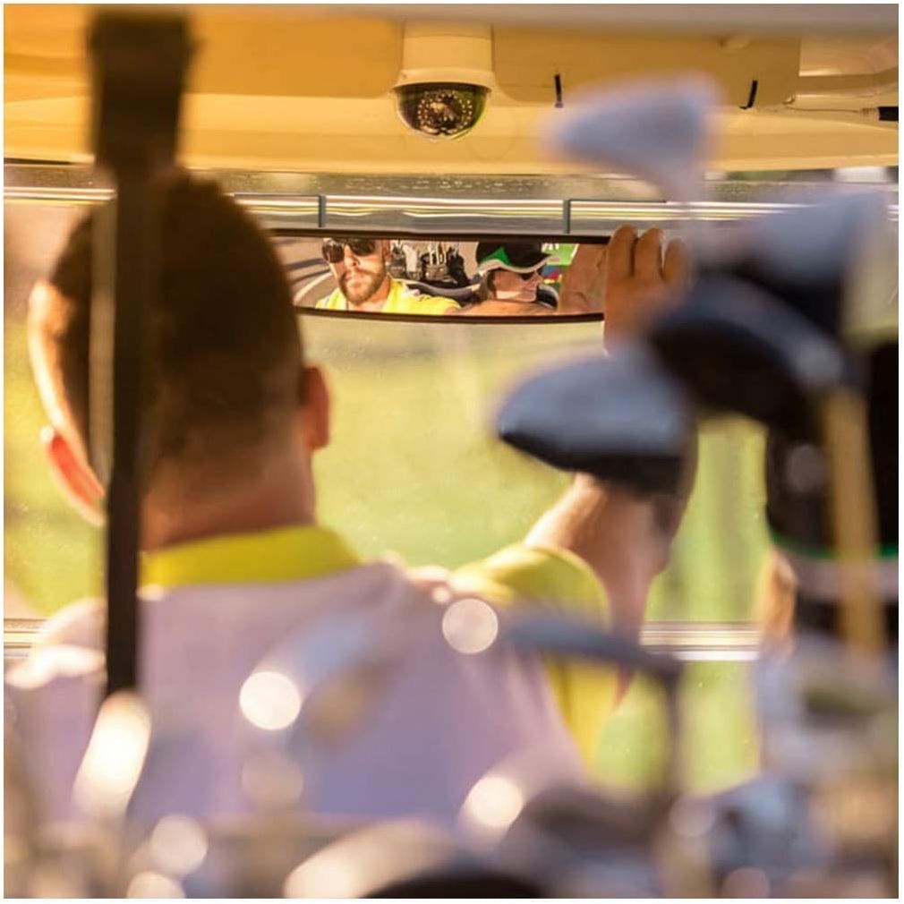 10L0L Golf Cart Rear View Mirror, 16.5 Inch Extra Wide 180 Degree Panoramic Mirror with Adjustable Viewing Angle Design for EZGO, Club Car, Yamaha - Just Closeouts Canada Inc.