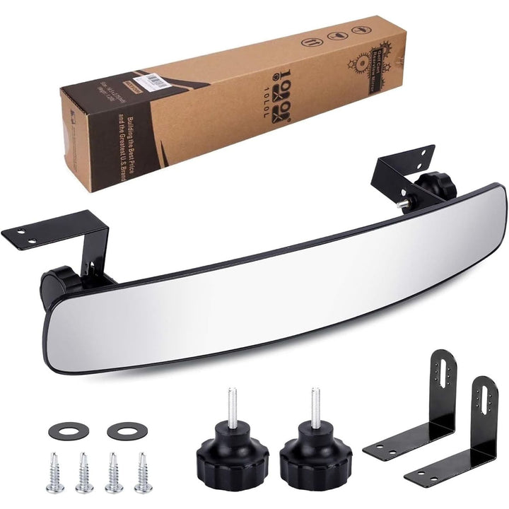 10L0L Golf Cart Rear View Mirror, 16.5 Inch Extra Wide 180 Degree Panoramic Mirror with Adjustable Viewing Angle Design for EZGO, Club Car, Yamaha - Just Closeouts Canada Inc.