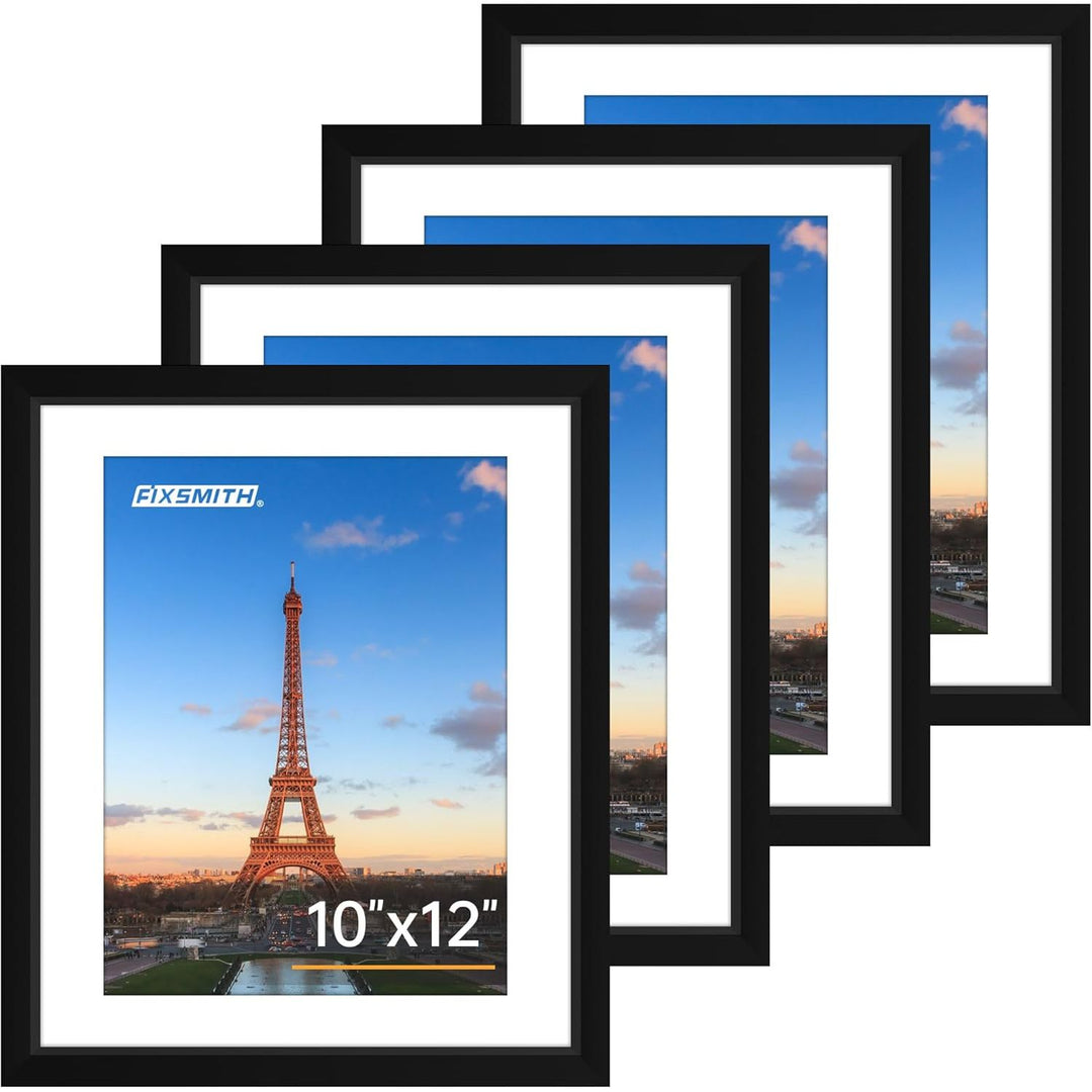 Four black 10 × 12-inch picture frames