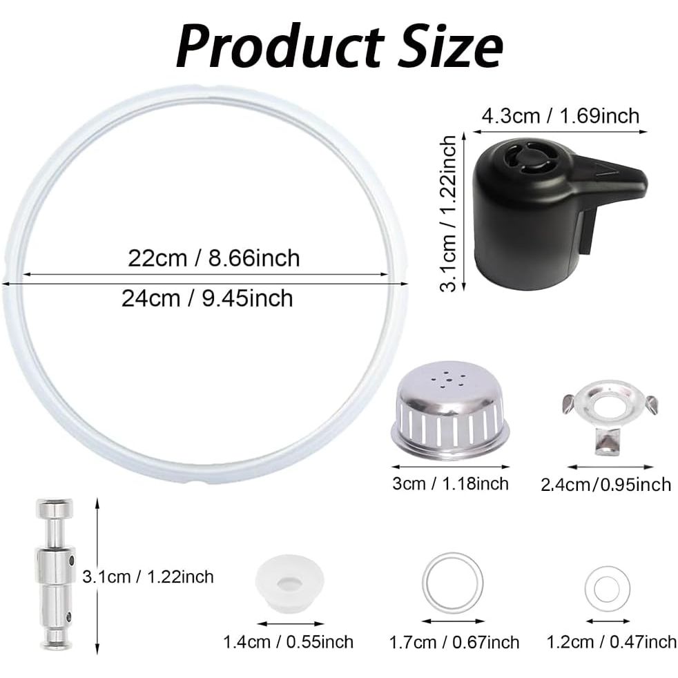 11-Piece Pressure Cooker Replacement Parts Set with Sealing Rings - Just Closeouts Canada Inc.