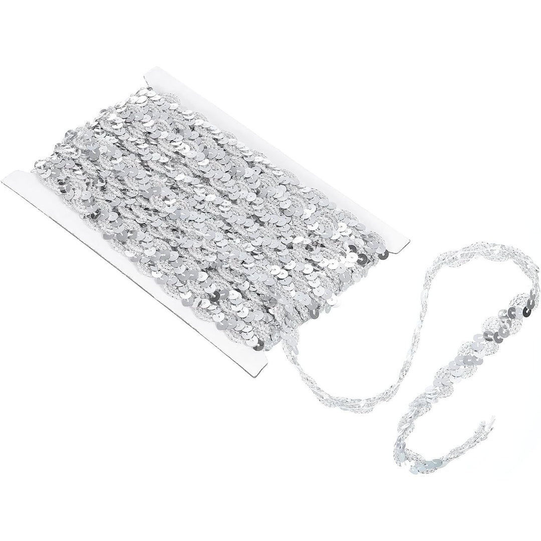 11-Yard Silver Sequin Braid Trim, 0.6-Inch Wide - Just Closeouts Canada Inc.X004WWATQD