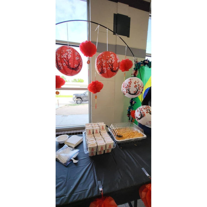 12 Inches Paper Lanterns Decorations Chinese Red Hanging Lanterns for New Year, Spring Festival, Wedding and Restaurant (26) - Just Closeouts Canada Inc.