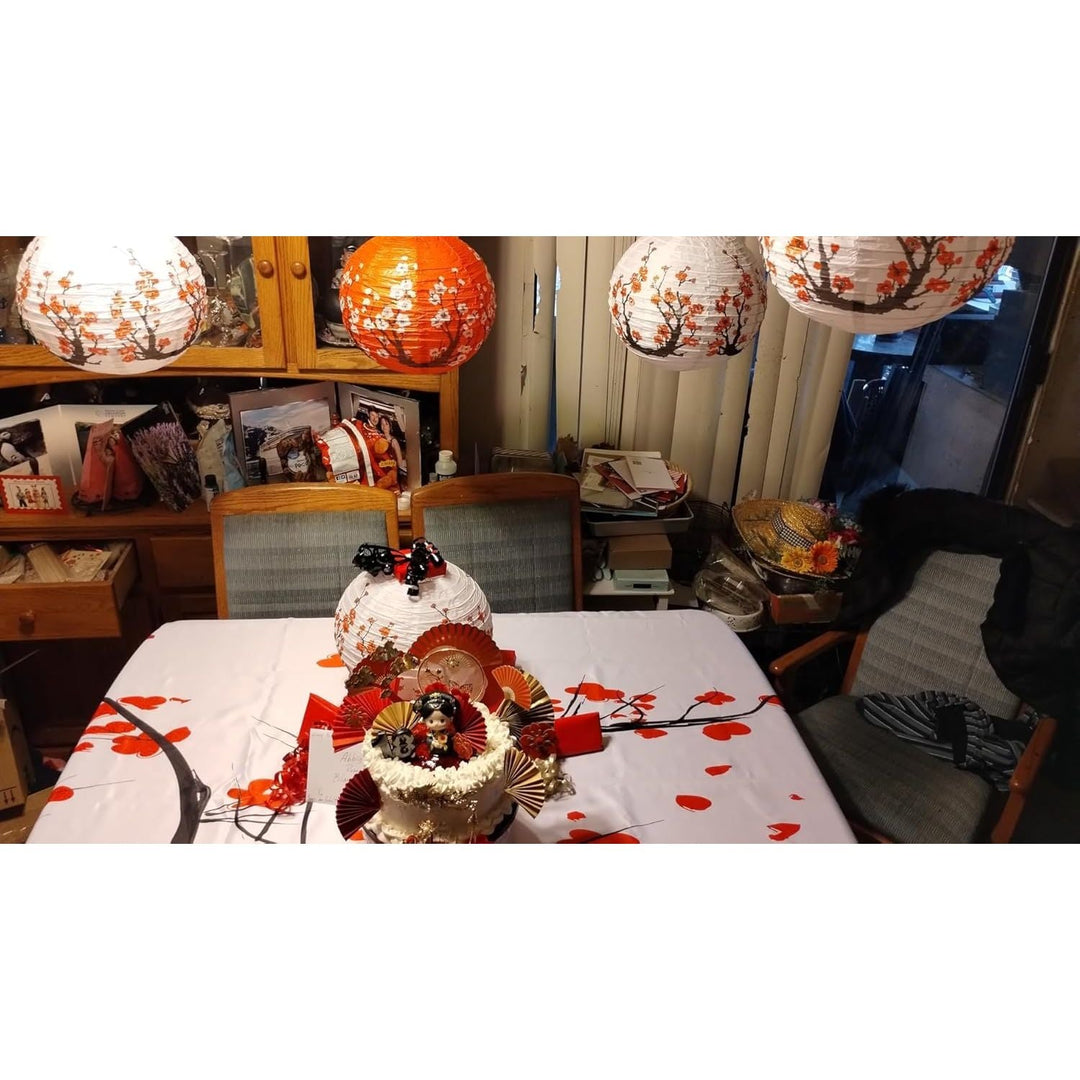 12 Inches Paper Lanterns Decorations Chinese Red Hanging Lanterns for New Year, Spring Festival, Wedding and Restaurant (26) - Just Closeouts Canada Inc.