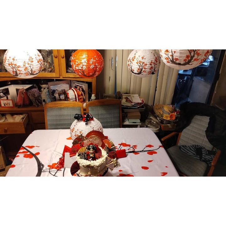 12 Inches Paper Lanterns Decorations Chinese Red Hanging Lanterns for New Year, Spring Festival, Wedding and Restaurant (26) - Just Closeouts Canada Inc.