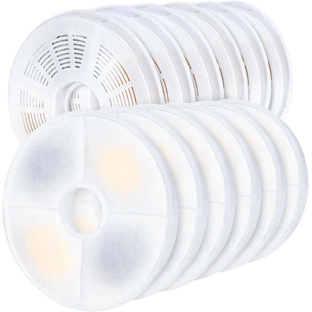 12 Pack Cat Water Fountain Filter Compatible with Catit Design Senses, Flower Fountain, Senses 2.0, Fresh & Clear Stainless Steel - Replacement Filters - Just Closeouts Canada Inc.