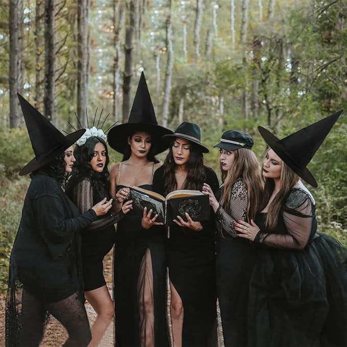 12 Pack Halloween Witch Hats Witch Costume Accessories for Halloween Party Decoration and Carnivals Hats Black - Just Closeouts Canada Inc.