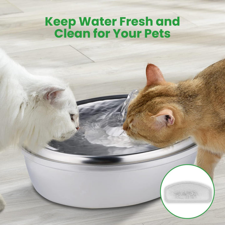 12 Pack Replacement Filters for D30 67oz/2L Automatic Pet Water Dispenser, ZEKIRY Carbon Cat Water Fountain Filter, Triple Filtration Pet Fountain Filter Replacement(6Pcs Pump Sponges) - Just Closeouts Canada Inc.