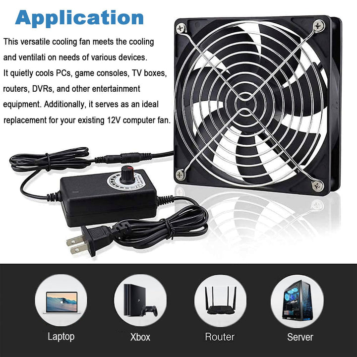 120 mm AC-Powered Computer Cooling Fan with Speed Control - Just Closeouts Canada Inc.B097DDJHV6