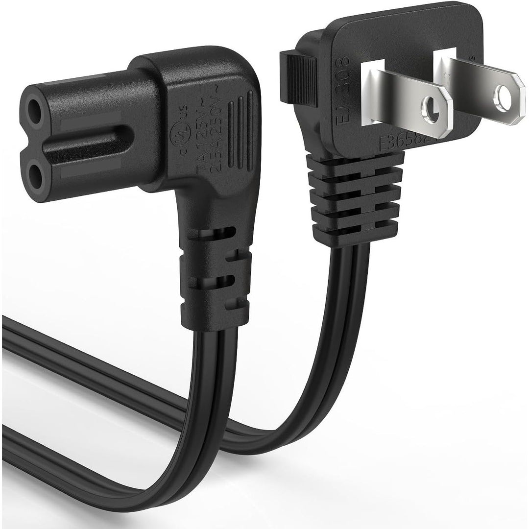 12ft Right-Angle C7 Power Cord for Compatible Samsung / LG / Sony TVs - Just Closeouts Canada Inc.