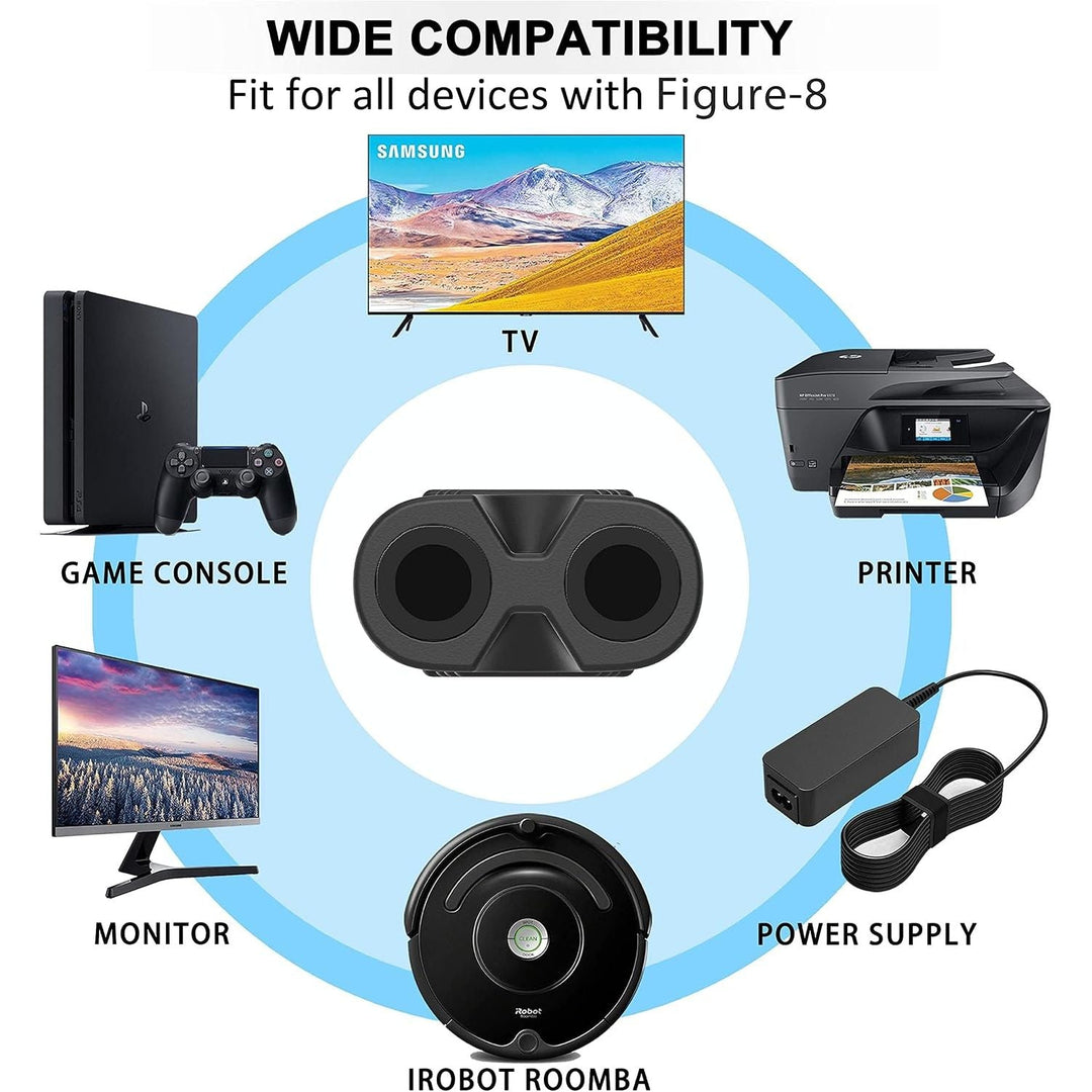 12ft Right-Angle C7 Power Cord for Compatible Samsung / LG / Sony TVs - Just Closeouts Canada Inc.