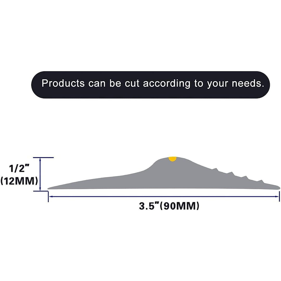 12Ft/3.7M Universal Garage Door Rubber Threshold Strip with 300ml Black Adhesive/Sealant, Weatherproof Seal Strip DIY Weather Stripping Replacement(Grey) - Just Closeouts Canada Inc.