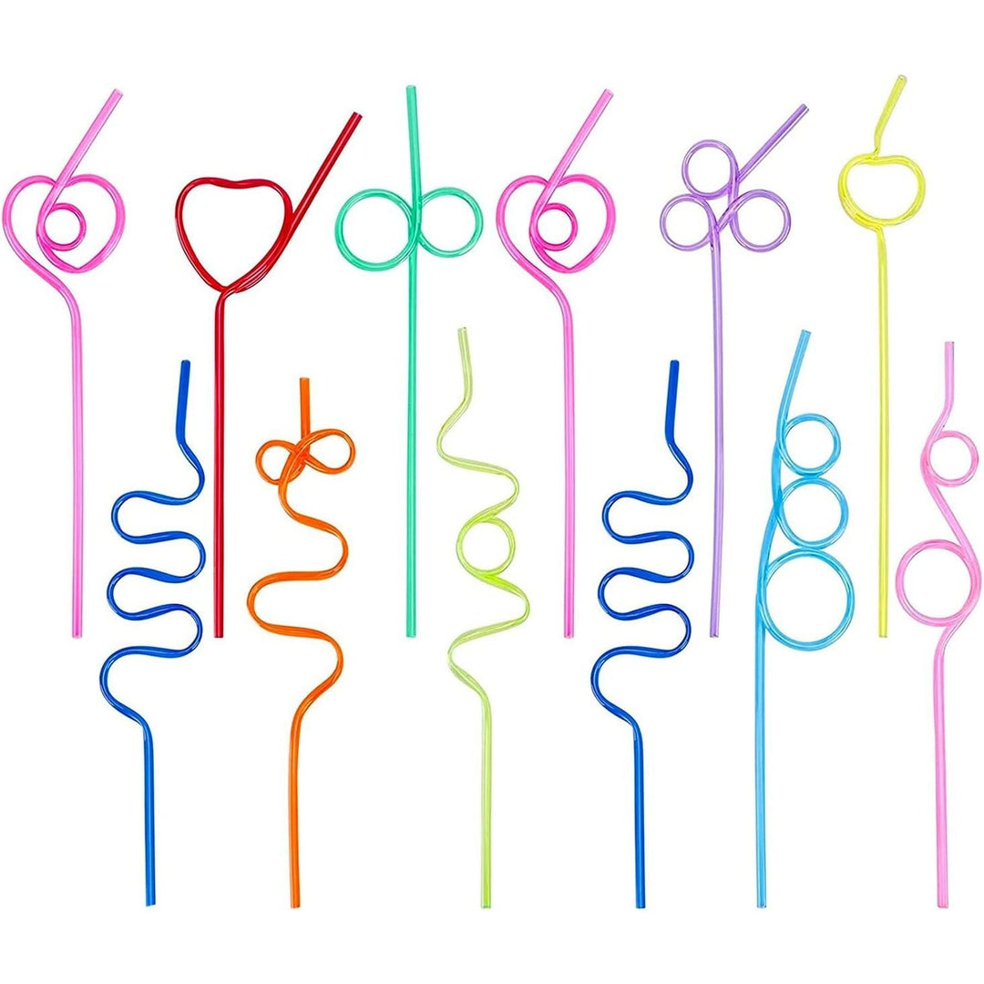 12PCS Kids Straws, Reusable Party Straws for Kids Birthday Party (B) - Just Closeouts Canada Inc.