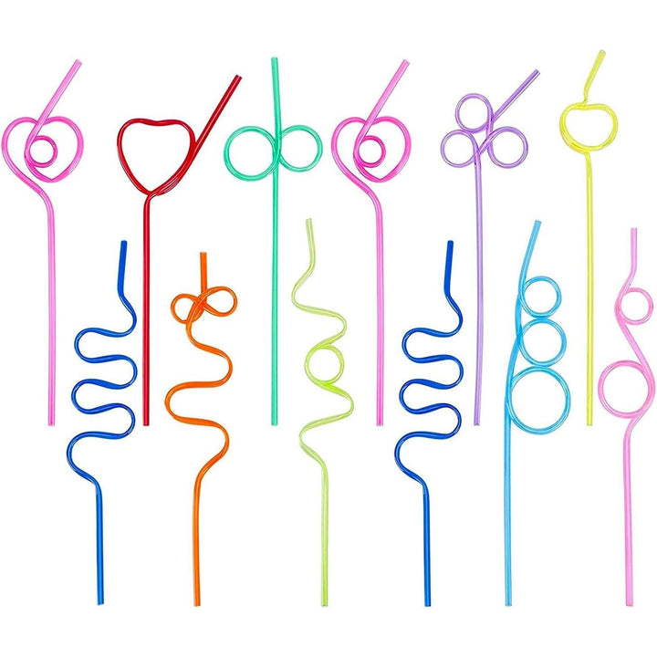 12PCS Kids Straws, Reusable Party Straws for Kids Birthday Party (B) - Just Closeouts Canada Inc.