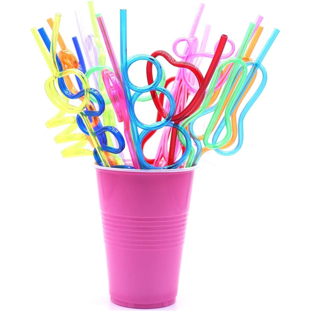 12PCS Kids Straws, Reusable Party Straws for Kids Birthday Party (B) - Just Closeouts Canada Inc.