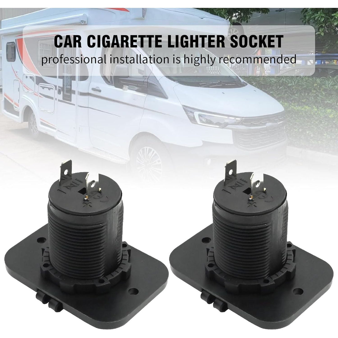 12V–24V Cigarette Lighter Socket Kit – 2 Pack with Fused Wires - Just Closeouts Canada Inc.