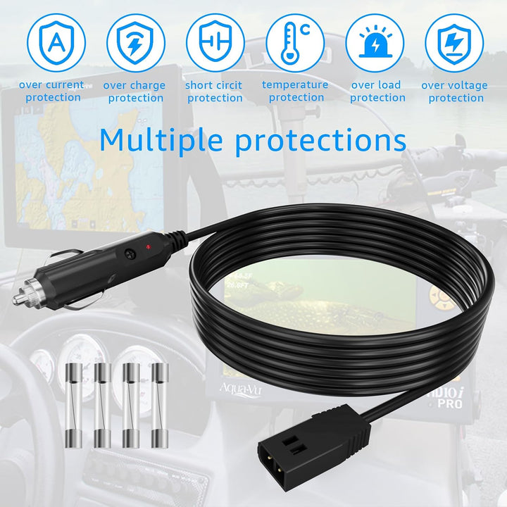 12V Vehicle Power Cord for Fish Finders, 3 m - Just Closeouts Canada Inc.X004C7WYRF