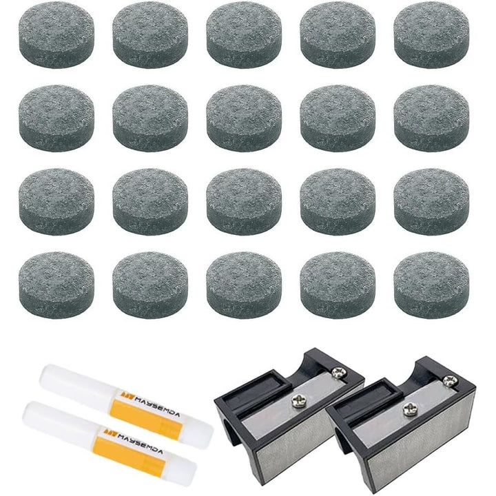 13 mm Billiard Cue Tip Replacement Kit, 20 Tips - Just Closeouts Canada Inc.X004MPSE71