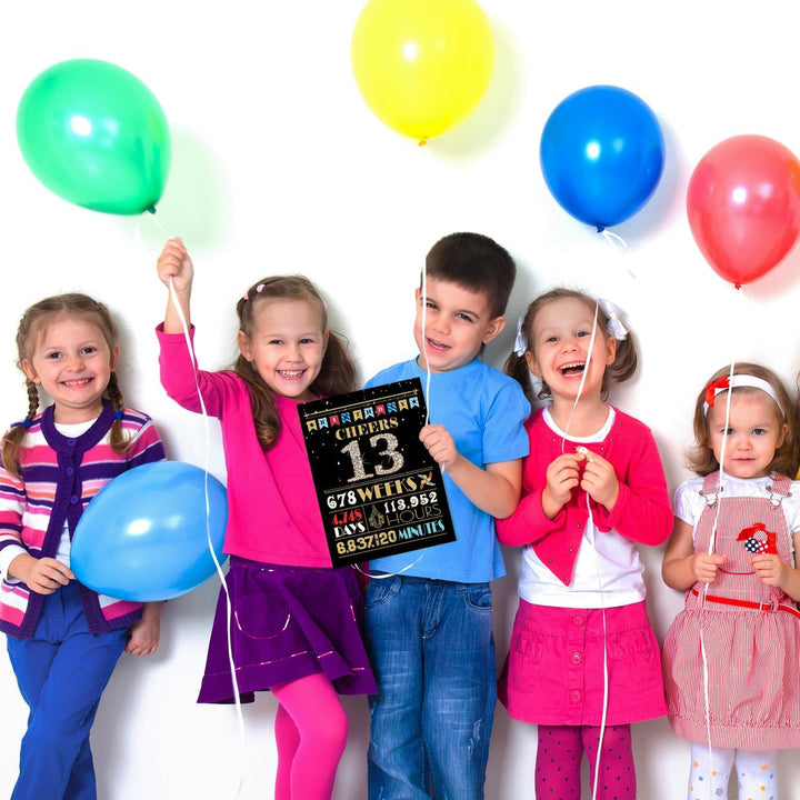 13th Birthday Card, 13th Birthday Decorations for Girls Boys, 13th Birthday Gifts for Daughter Son, Back in 2012 Birthday Card, Black Gold - Just Closeouts Canada Inc.