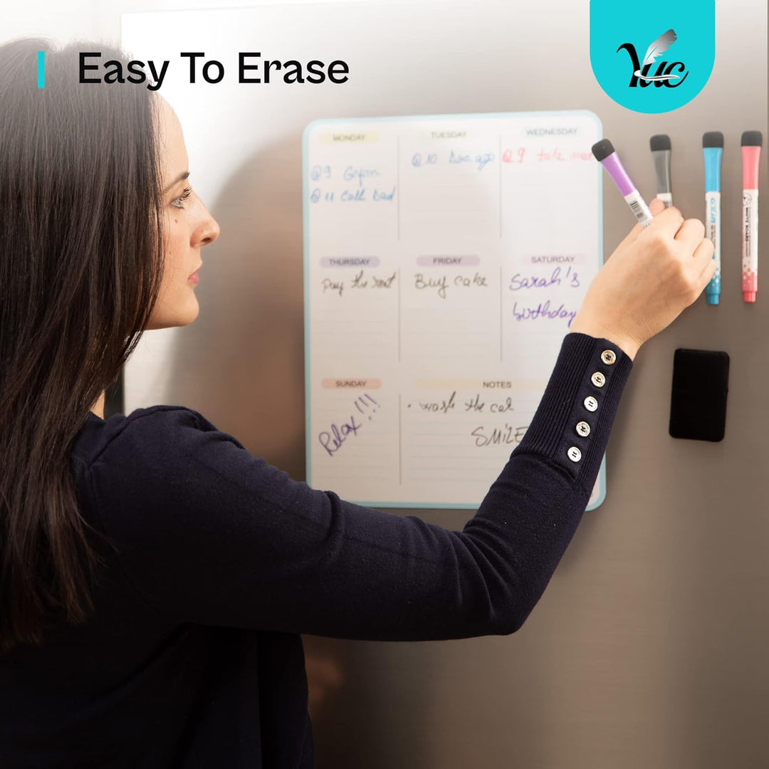 13x10 inch Dry Erase Calendar - Magnetic Calendar for Fridge - Fridge Whiteboard Calendar - Fridge Calendar - Calendar Whiteboard - White Board Calendar Dry Erase - Just Closeouts Canada Inc.