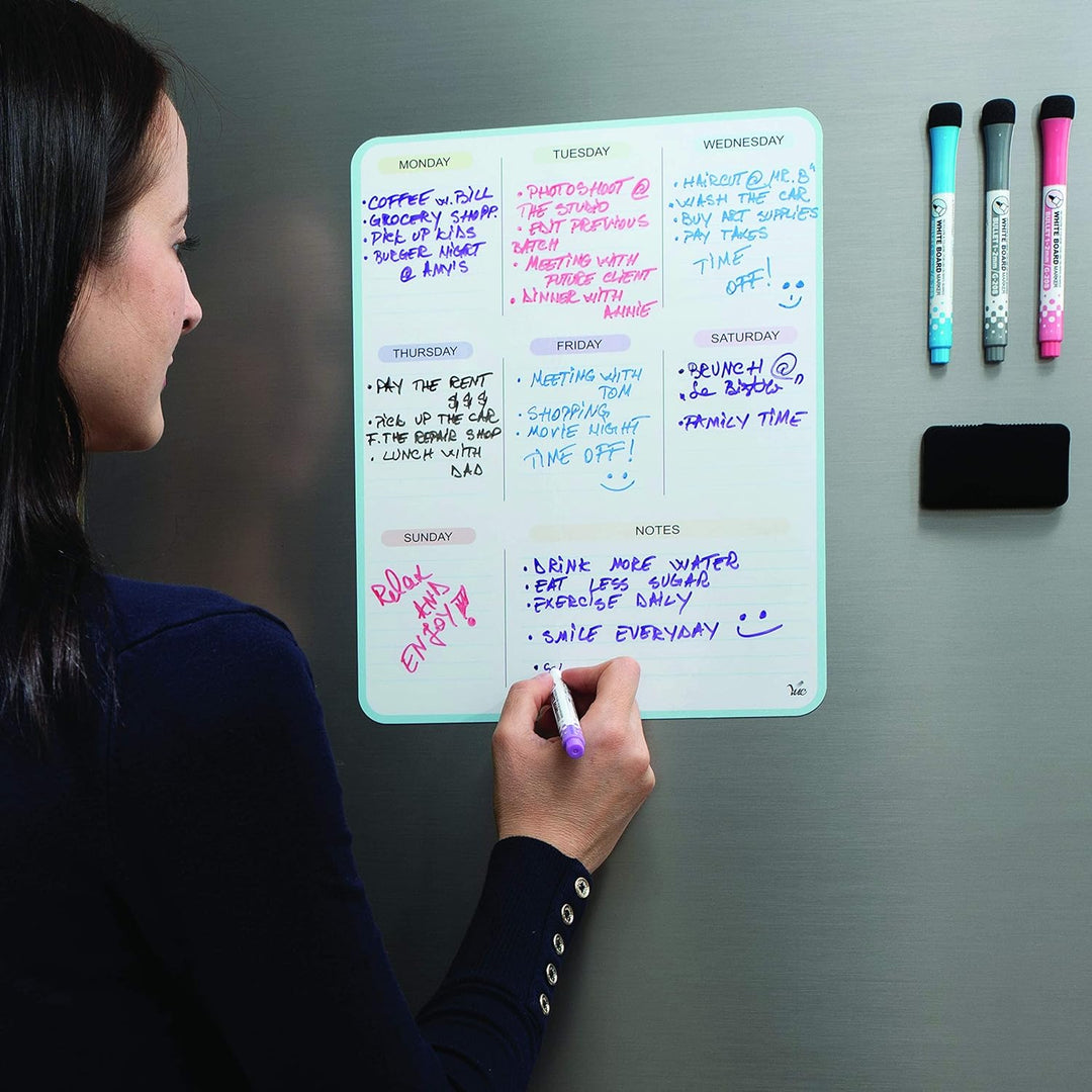 13x10 inch Dry Erase Calendar - Magnetic Calendar for Fridge - Fridge Whiteboard Calendar - Fridge Calendar - Calendar Whiteboard - White Board Calendar Dry Erase - Just Closeouts Canada Inc.