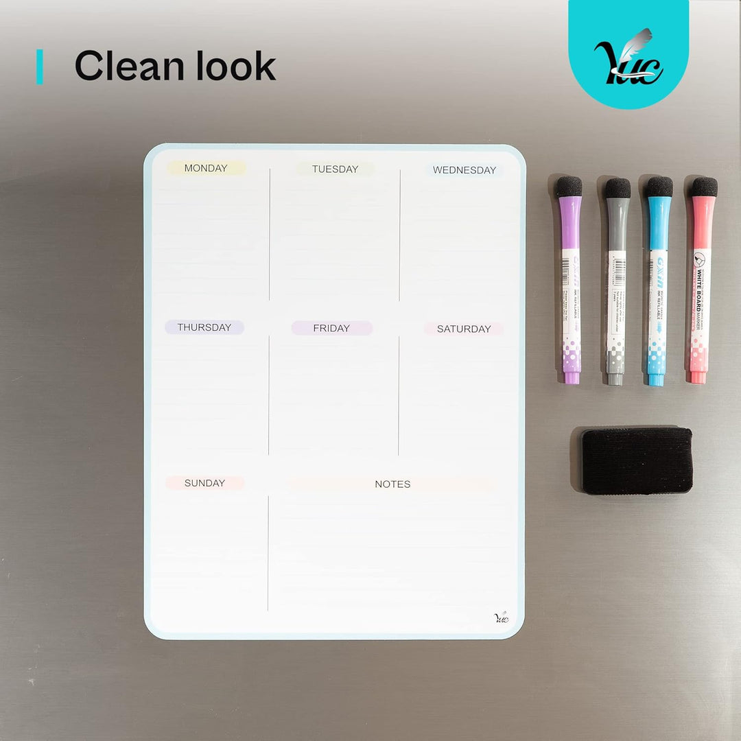 13x10 inch Dry Erase Calendar - Magnetic Calendar for Fridge - Fridge Whiteboard Calendar - Fridge Calendar - Calendar Whiteboard - White Board Calendar Dry Erase - Just Closeouts Canada Inc.