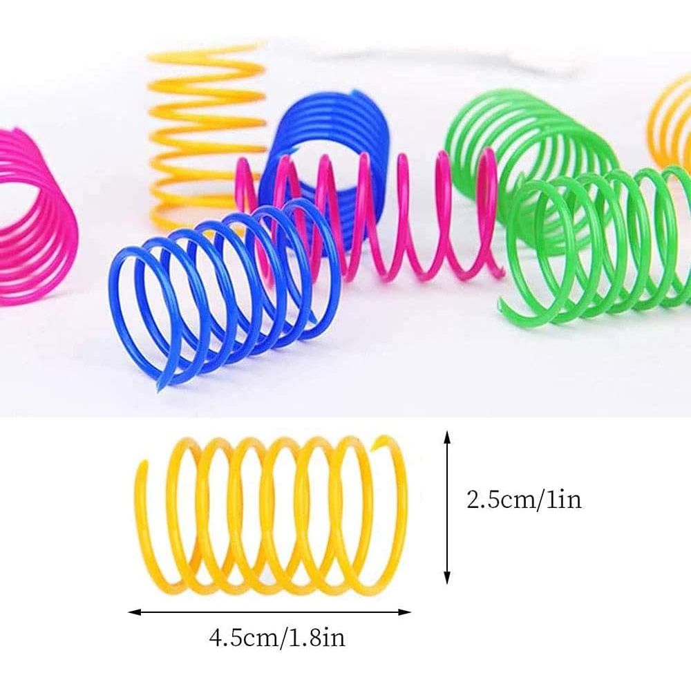 140-Pack Colourful Plastic Cat Spring Toys - Just Closeouts Canada Inc.X002XSVCNH