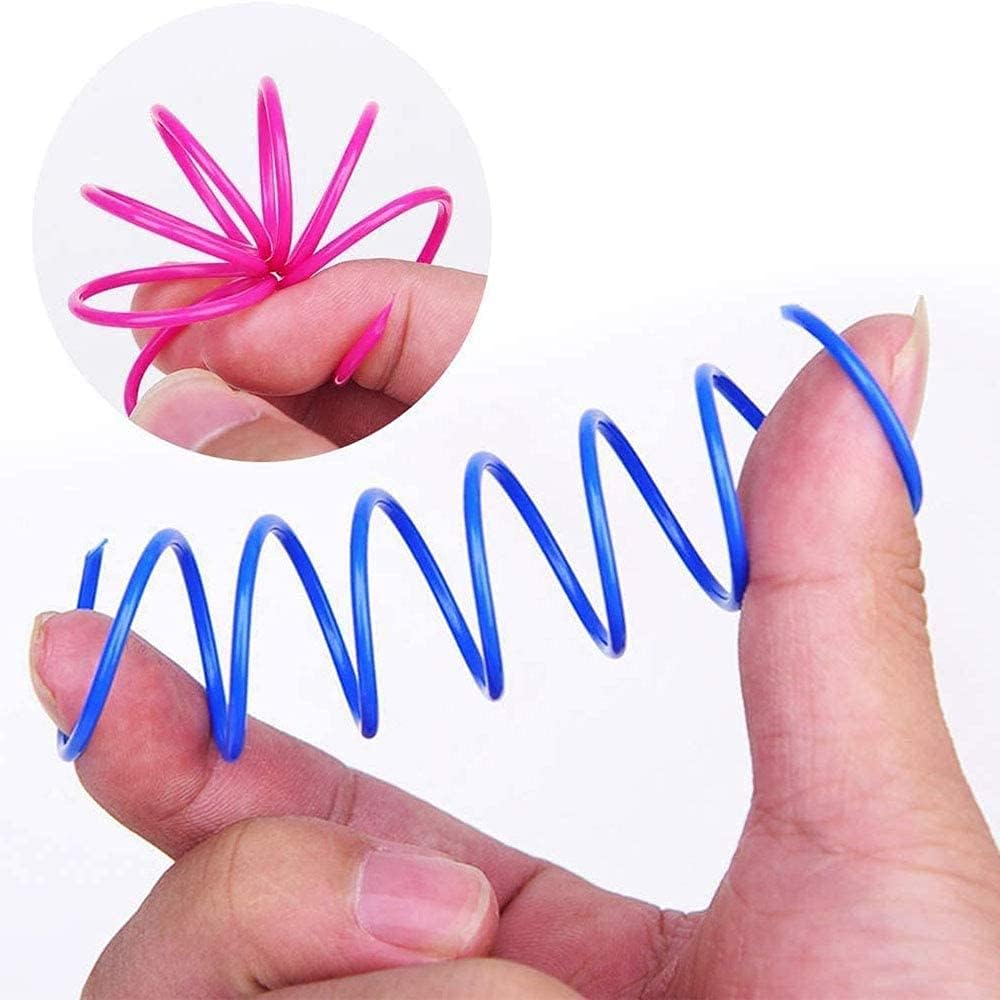 Flexible cat spring toy close-up
