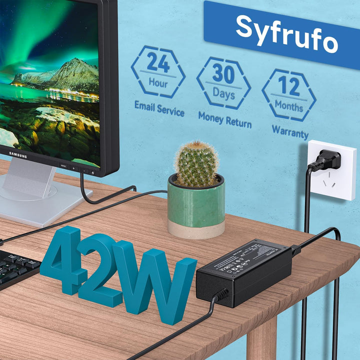 14V Power Cord for Samsung Monitor 15" 17" 18" 19" 20" 22" 23" 24" 27", Samsung SyncMaster S22C300H P2770 SA350 UE590 S27D360H UN22F5000AF S27B350H S27E390H Monitor TV Power Supply - Just Closeouts Canada Inc.