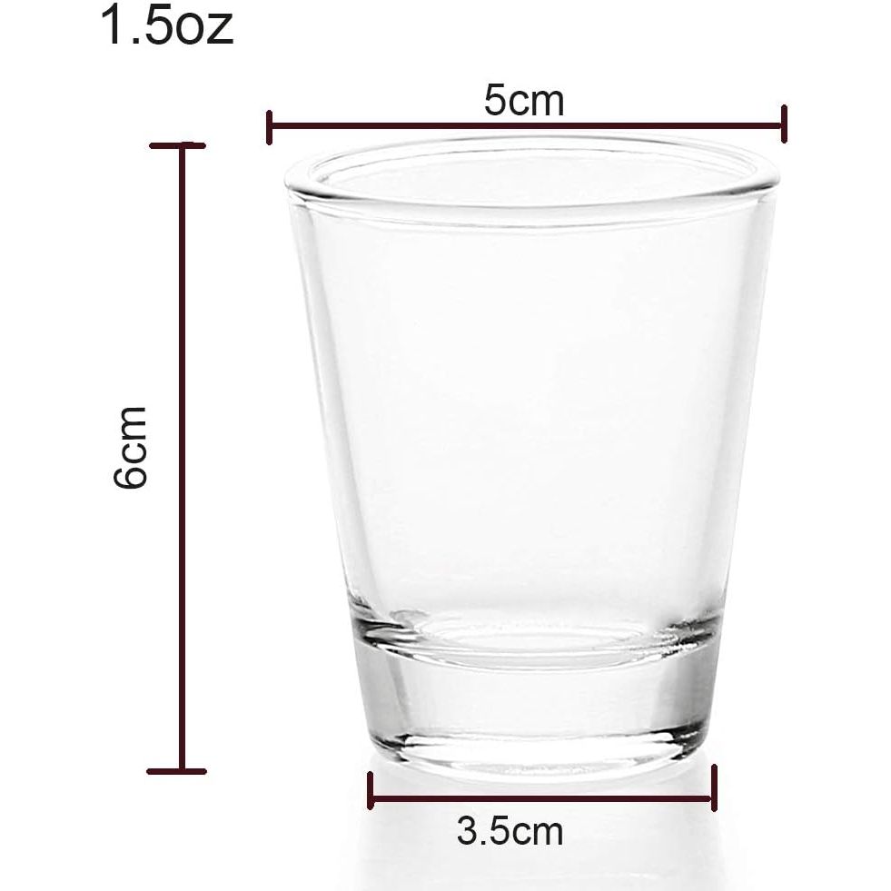 1.5 oz Shot Glasses Sets with Heavy Base, Clear Shot Glass, Set of 4 - Just Closeouts Canada Inc.