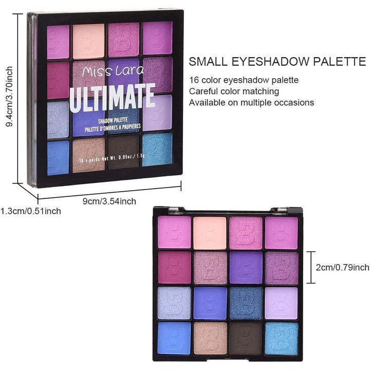 16-Colour Matte and Shimmer Eyeshadow Palette - Just Closeouts Canada Inc.