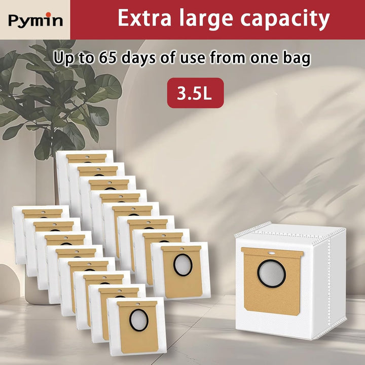 16 Pack Replacement Dust Bags Compatible with Eufy L50 & L60 SES, L60 Hybrid SES Self Empty Station, 3.5L Dirt Disposal Bags for Haier H9+, Conga Home 10000, 8090 Ultra, 9090 AI Vacuum Cleaner - Just Closeouts Canada Inc.X004GQMV2P