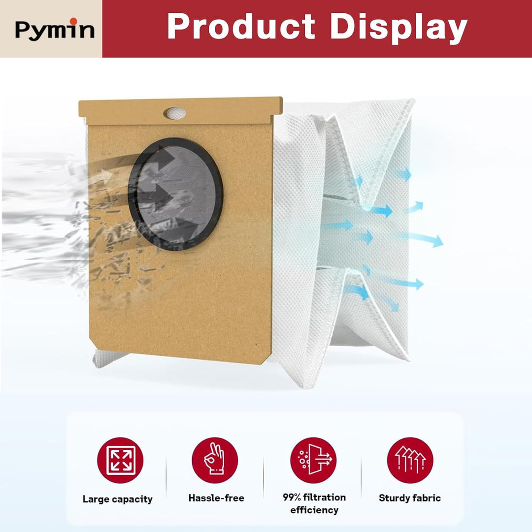 16 Pack Replacement Dust Bags Compatible with Eufy L50 & L60 SES, L60 Hybrid SES Self Empty Station, 3.5L Dirt Disposal Bags for Haier H9+, Conga Home 10000, 8090 Ultra, 9090 AI Vacuum Cleaner - Just Closeouts Canada Inc.X004GQMV2P