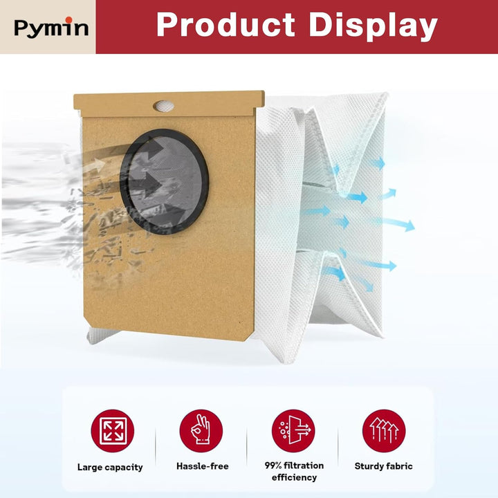 16 Pack Replacement Dust Bags Compatible with Eufy L50 & L60 SES, L60 Hybrid SES Self Empty Station, 3.5L Dirt Disposal Bags for Haier H9+, Conga Home 10000, 8090 Ultra, 9090 AI Vacuum Cleaner - Just Closeouts Canada Inc.X004GQMV2P