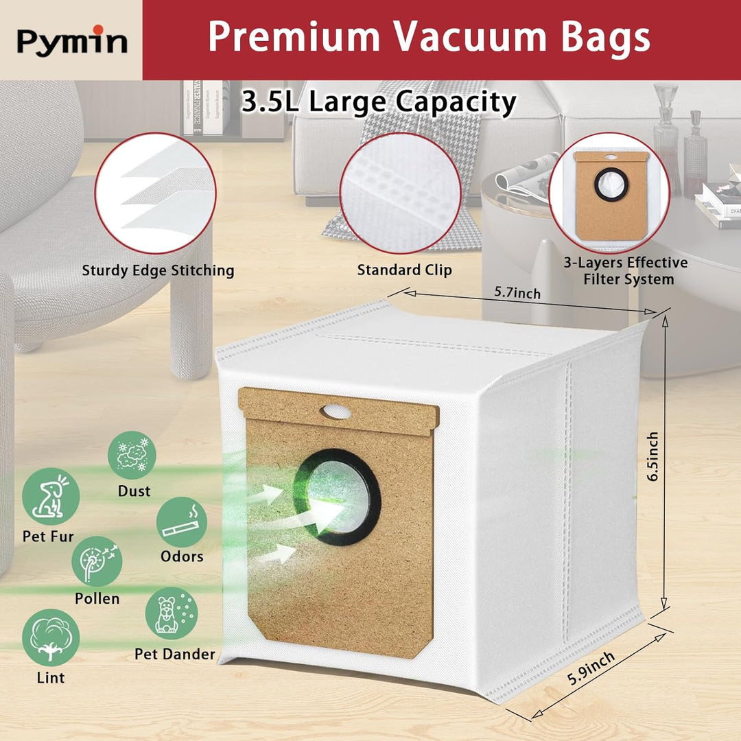 16 Pack Replacement Dust Bags Compatible with Eufy L50 & L60 SES, L60 Hybrid SES Self Empty Station, 3.5L Dirt Disposal Bags for Haier H9+, Conga Home 10000, 8090 Ultra, 9090 AI Vacuum Cleaner - Just Closeouts Canada Inc.X004GQMV2P