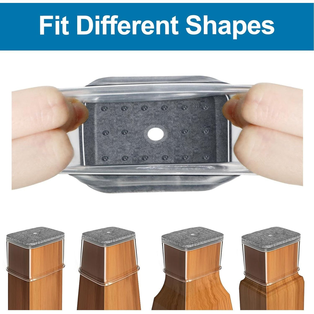 16 Pcs Chair Leg Floor Protectors Rectangle, Silicone Chair Leg Protectors Caps Covers for Hardwood Floors, Furniture Pads Sliders Large Fit - Just Closeouts Canada Inc.X004O84ATR