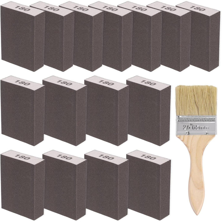 16-Piece 180-Grit Sanding Sponge and Brush Kit - Just Closeouts Canada Inc.