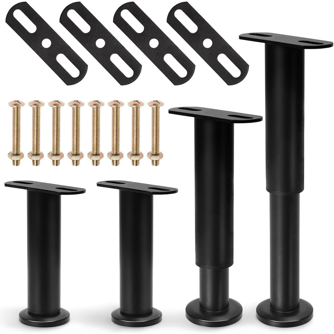 16-Piece Adjustable Bed Frame Support Leg Kit, Black - Just Closeouts Canada Inc.X0041I9WCP