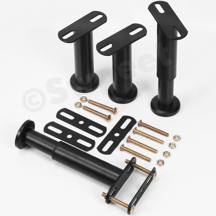 16-Piece Adjustable Bed Frame Support Leg Kit, Black - Just Closeouts Canada Inc.X0041I9WCP