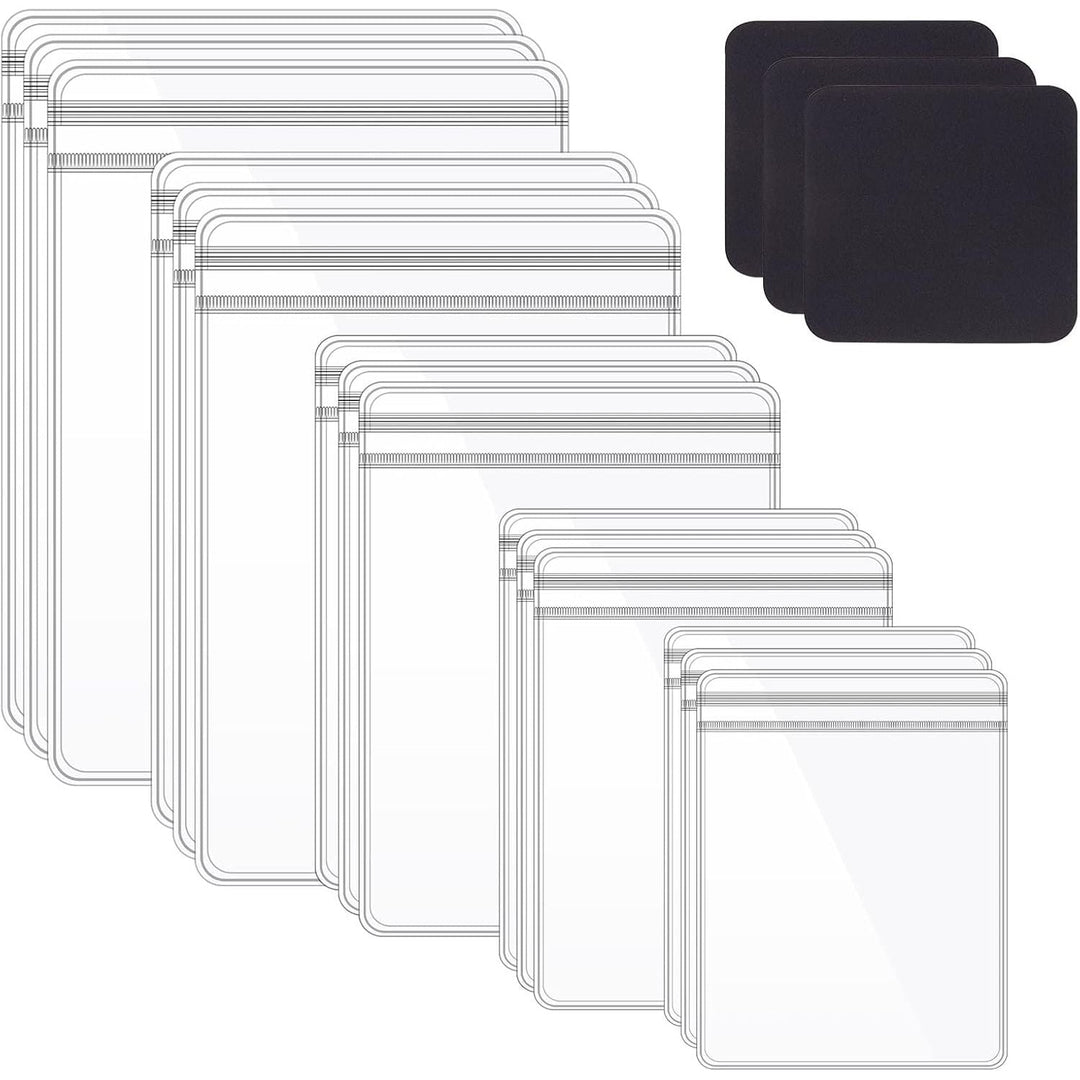 160Pcs 5 Size PVC Self Seal Jewelry Bags Plastic Zipper Bag Clear Storage Bags Jewelry Packaging Pouch with 30Pcs Anti Tarnish Tabs Strips Kit for Holding Jewelry Necklace Earring Ring Bracelet - Just Closeouts Canada Inc.X003C9FDLN