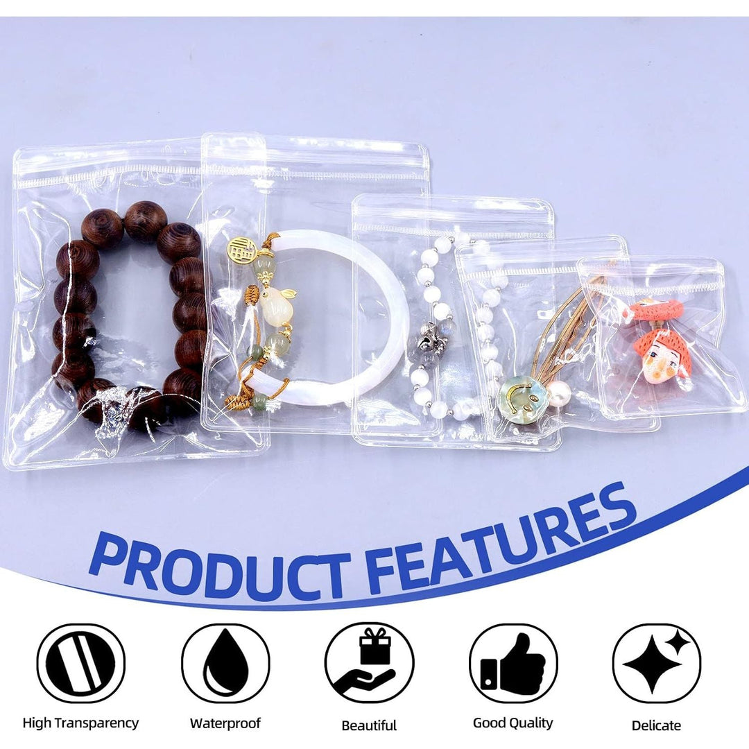 160Pcs 5 Size PVC Self Seal Jewelry Bags Plastic Zipper Bag Clear Storage Bags Jewelry Packaging Pouch with 30Pcs Anti Tarnish Tabs Strips Kit for Holding Jewelry Necklace Earring Ring Bracelet - Just Closeouts Canada Inc.X003C9FDLN